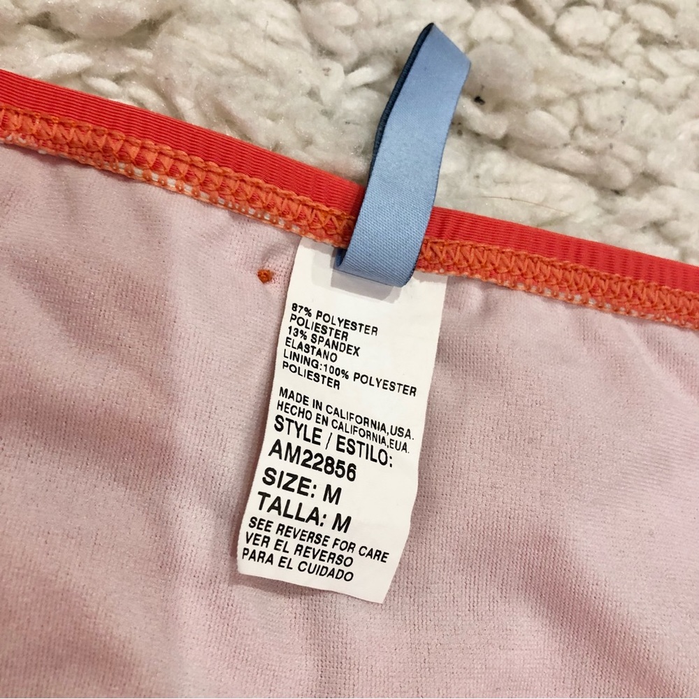 Antonio Melani Bikini Bottoms Twist Ruched Coral Red Orange Medium - Picture 4 of 6